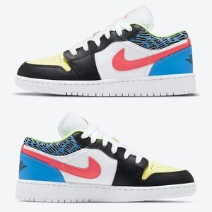 Air Jordan 1 Low GS "White Mesh / Multicolor